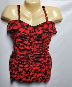 Leifsdottir Sleeveless Ruched Top Size Medium